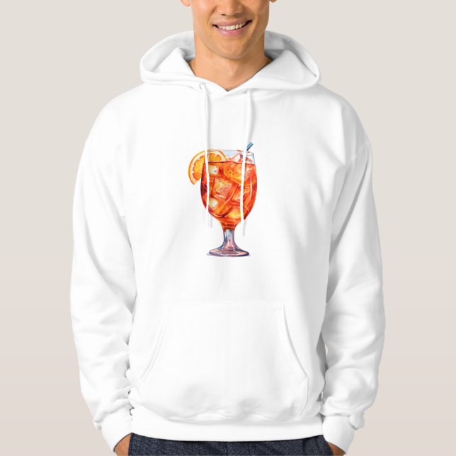Watercolor Sangria Cocktail Drink Hoodie (Front)