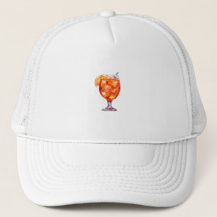 Watercolor Sangria Cocktail Drink Trucker Hat