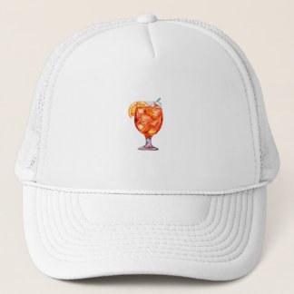 Watercolor Sangria Cocktail Drink Trucker Hat