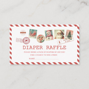 Watercolor Santa baby North pole christmas baby Enclosure Card