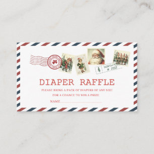 Watercolor Santa baby North pole christmas baby Enclosure Card