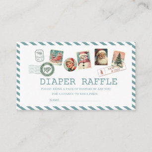 Watercolor Santa baby North pole christmas baby Enclosure Card