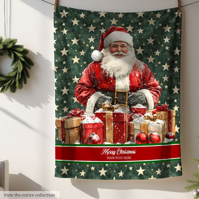Watercolor Santa Blanket for Christmas Gift (Watercolor Santa Blanket for Christmas Gift)