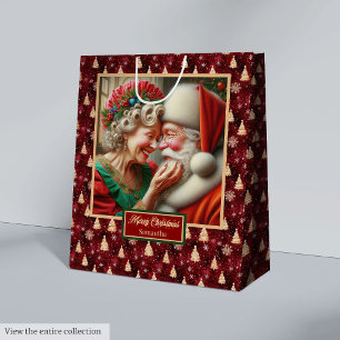 Watercolor Santa Claus Classic Christmas Gift Bag
