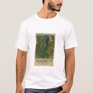 Watercolor Satellite Map of Yosemite National Park T-Shirt