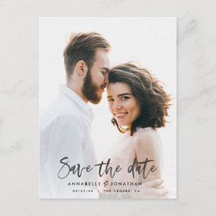 watercolor save the date announcement postcard