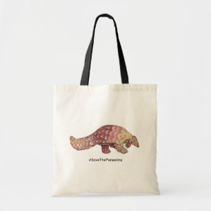 Watercolor Save the Pangolins Tote