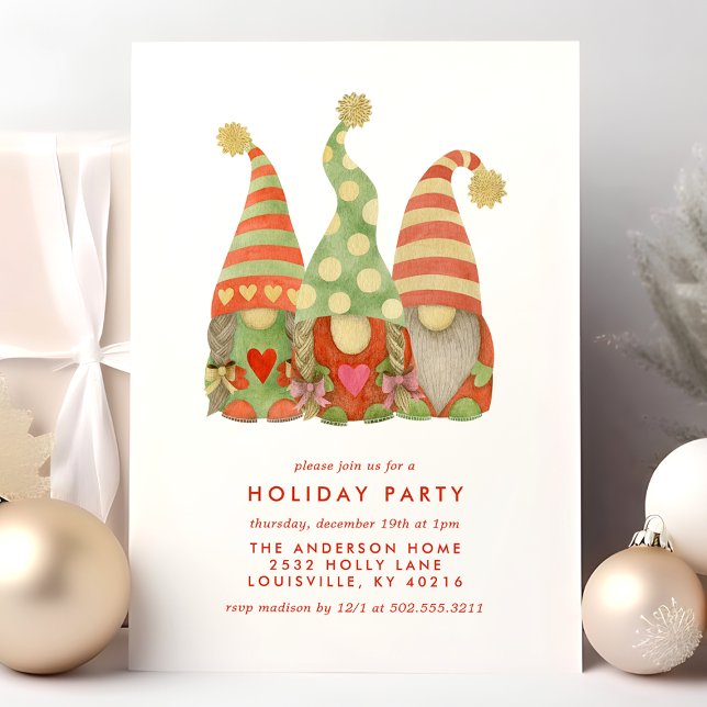Watercolor Scandinavian Gnomes Holiday Party (Creator Uploaded)