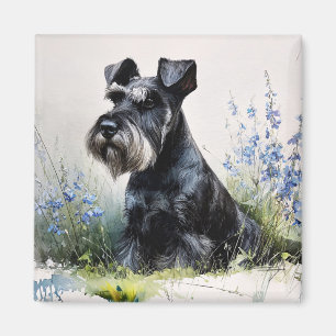 Watercolor Schnauzer Magnet