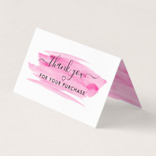 Watercolor Script, Logo/Picture Thank You Card