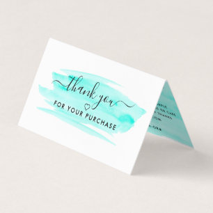 Watercolor Script, Logo/Picture Thank You Card