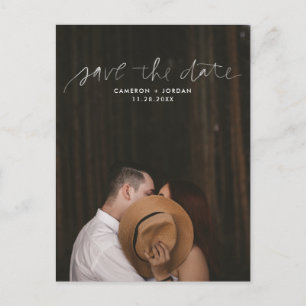 Watercolor Script Save the Date Postcards