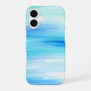 Watercolor Sea and Sky Horizon Strokes iPhone 16 Case