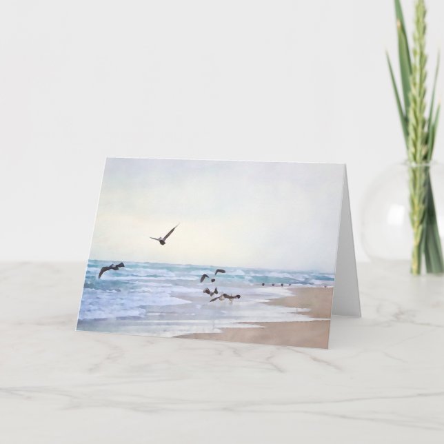 Watercolor Sea Birds Art Card (Front)