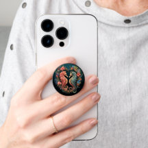 Watercolor Sea Horse Phone Pop Socket
