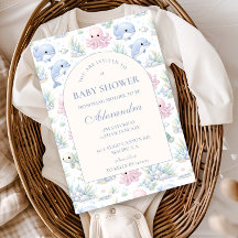 Watercolor Sea Life Elegant Baby Shower