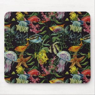 Watercolor Sea Life Pattern 1 Mouse Pad