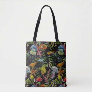 Watercolor Sea Life Pattern 1 Tote Bag