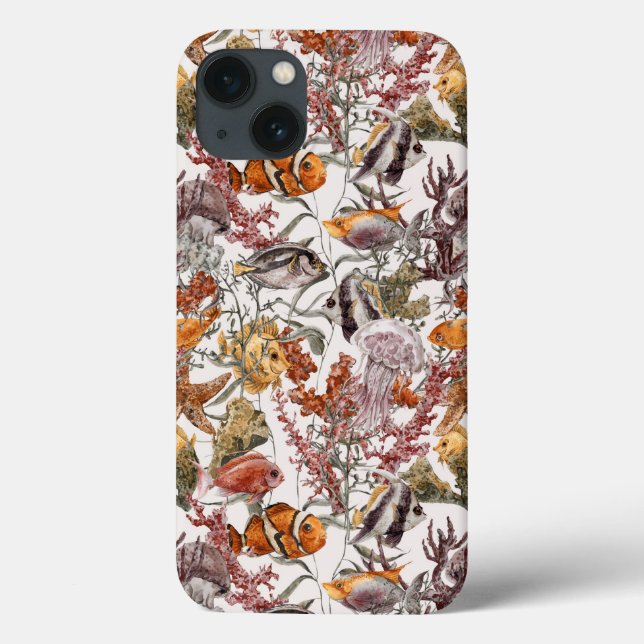 Watercolor Sea Life Pattern 2 Case-Mate iPhone Case (Back)