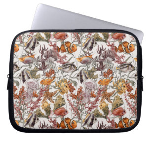 Watercolor Sea Life Pattern 2 Laptop Sleeve
