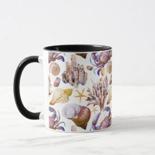 Watercolor Sea Life Pattern 4 Mug