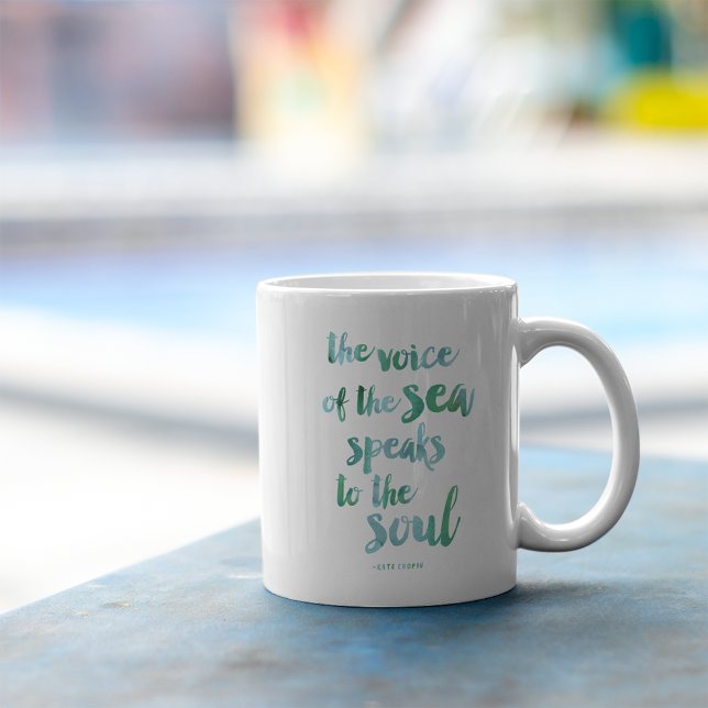 Watercolor Sea Quote Mug (Creator Uploaded)