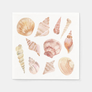 Watercolor Sea Shell Paper Napkin