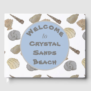 Watercolor Sea Shells Welcome Guest Book