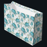 Watercolor Sea Turtle Beach Christmas Large Gift Bag<br><div class="desc">Tropical style gift bag features a replica of my original hand painted watercolor sea turtles and Christmas botanicals on a crisp white background. These gift bags coordinates beautifully with Do Tell A Belle's Christmas Sea Turtle suite. Stylish and cute, they are perfect for beach Christmas gifts. Small orders and bulk...</div>