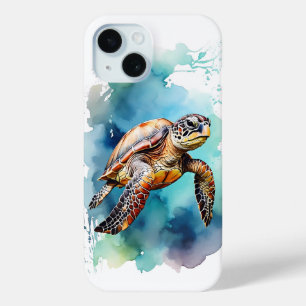 Watercolor Sea Turtle iPhone 15 Case