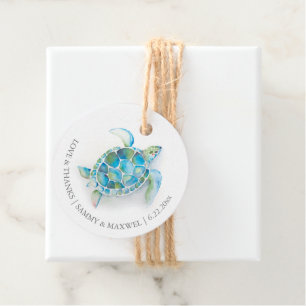 Watercolor Sea Turtle Favour Tags