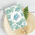 Watercolor Sea Turtle Leaves Bridesmaid Proposal Thank You Card<br><div class="desc">Ask your besties to be a part of your wedding party with my tropical botanical bridesmaid proposal cards. Front features a my original watercolor sea turtle with monstera palm leaves. Personalize the inside with a custom pre-printed message and signature, or delete to leave blank inside. Designed to coordinate with my...</div>