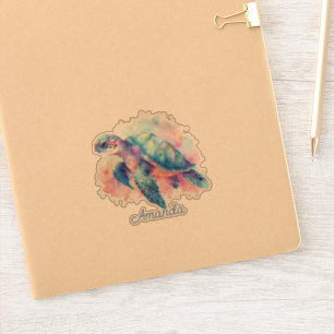 Watercolor Sea Turtle Monogrammed