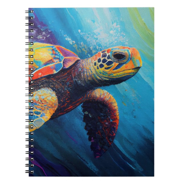 Watercolor Sea Turtle Notebook (Front)