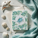 Watercolor Sea Turtle Palm Leaves Thank You Card<br><div class="desc">Tropical thank you notes let you express your gratitude in elegant style. Front features a my original watercolor sea turtle with monstera palm leaves. Personalise the inside with a custom pre-printed message and signature, or delete to leave blank inside. Designed to coordinate with my sea turtle collection these cards are...</div>