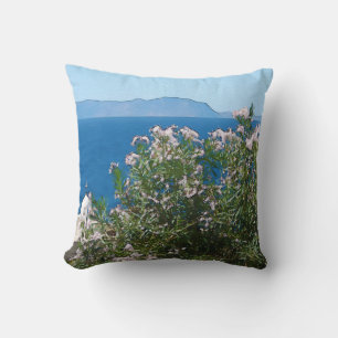 Watercolor sea view cushion