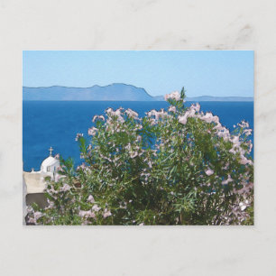 Watercolor sea view postcard