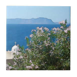 Watercolor sea view tile