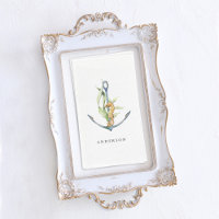 Watercolor Seahorse and Anchor Nautical with Name