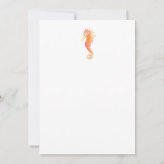 Watercolor Seahorse Greeting Card