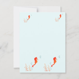 Watercolor Seahorse Mug – Cute Ocean Animal Cup fo Postcard