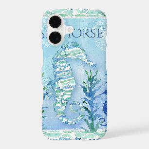 Watercolor Seahorse Ocean Sea Modern Beach Art