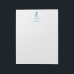 Watercolor Seahorse Personalised Stationery Notepad<br><div class="desc">Simple and charming, this personalised stationery notepad features your name or monogram with a blue seahorse and starfish in my original hand painted watercolor art. Perfect wedding thank you, sending messages for friends or for sea horse lovers. Makes a great stocking stuffer gift. To see more watercolor stationery by Victoria...</div>
