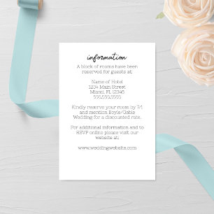 Watercolor Seahorse Wedding Enclosure Card