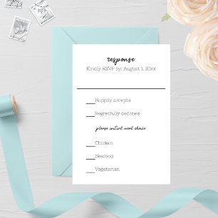 Watercolor Seahorse Wedding RSVP Card