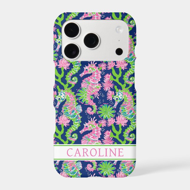 Watercolor Seahorses Monogrammed (Back)