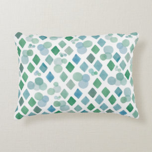 Watercolor seamless on a white background with an decorative cushion
