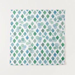 Watercolor seamless on a white background with an tapestry