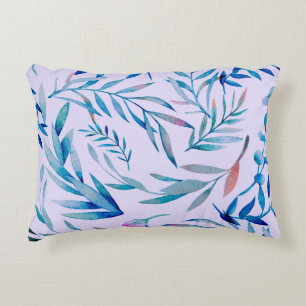 Watercolor seamless pattern. Botanical ornament. L Decorative Cushion