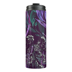 Watercolor seamless pattern. Branch with berry Wat Thermal Tumbler